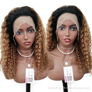 Ombre Color lace frontal wig for black women brazilian human hair lace front wig transparent hd full lace front human hair wigs